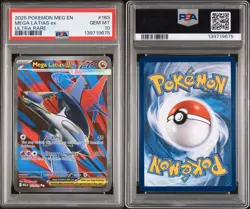 2025 POKEMON MEG EN-MEGA EVOLUTION ULTRA RARE #163 MEGA LATIAS EX PSA 10 - Image 3