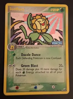 Pokemon TCG Sunflora 16/115 Holo Rare EX Unseen Forces 2005 NM Condition - Image 1