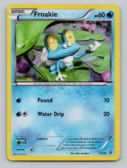 Reverse Holo Froakie 12/39 Common Kalos Starter Set Pokemon - Image 1