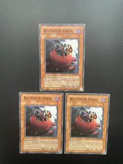 Yugioh Red-Eyes B. Chick SOD-EN017 Unlimited Edition Common LP/MP X3 - Image 1