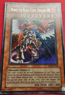 1x Yu-Gi-Oh! Horus The Black Flame Dragon LV8 - SOD-EN008 - Ultra Rare - LP - Image 3
