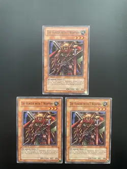 Yugioh The Hunter With 7 Weapons LOD-024 Common 1st Edition MP/HP X3 - Image 1