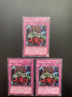 Yugioh Reverse Trap SDK-047 Unlimited Edition Common LP/MP X3 - Image 1