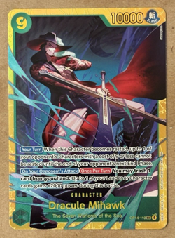 Dracule Mihawk Foil The Azure Sea's Seven Secret Rare OP14-119 One Piece TCG - Image 2