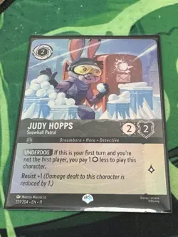 Disney Lorcana Winterspell JUDY HOPPS Snowball Patrol Epic Foil #221/204 - Image 1