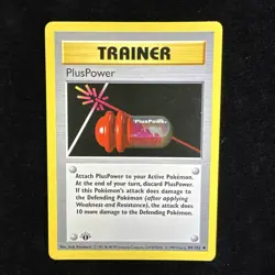 Pokemon TCG Original Base Set PlusPower Trainer Card 84/102 1st Edition - Image 1