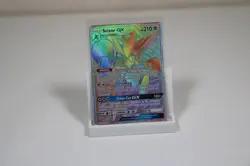 Pokemon Sun & Moon Celestial Storm Rainbow Secret Rare Card: Scizor GX (175/168) - Image 1