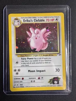 Erika's Clefable - 3/132 - Pokemon Gym Heroes Unlimited Holo Rare Card WOTC LP - Image 1