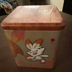 Pokemon Stack Em High Fighting Tin With Random Cards And Collector Coin NEW - Image 1