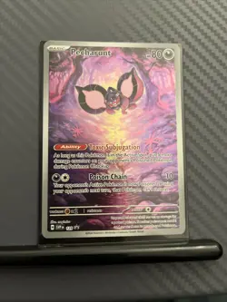 Pecharunt SVP 129 Black Star Promo Holo Shrouded Fable ETB Full Art Pokemon Card - Image 1