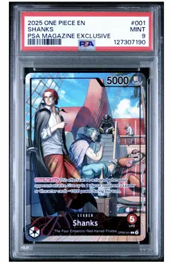 Shanks (2025 PSA Magazine Promo) OP09-001 One Piece Promotion Cards Foil - Image 1