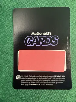 2026 McDonalds Apple Pie Tree 07/24 Trading Cards Unredeemed - Image 2