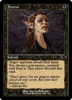 MTG Duress - Retro Frame NM-Mint Dominaria Remastered - Image 1