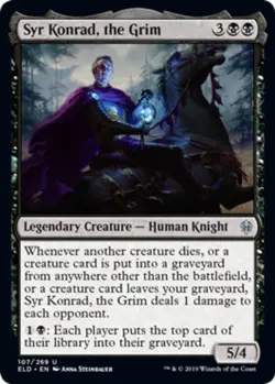 MTG - Syr Konrad, the Grim - Throne Of Eldraine - NM, English Magic FLAT RATE SH - Image 1