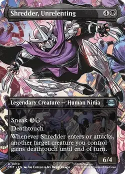FOIL Shredder Unrelenting - Showcase - Teenage Mutant Ninja Turtles - MtG- NM - Image 1