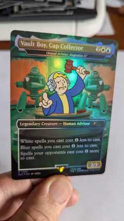 Vault Boy Cap Collector Grand Arbiter Augustine IV Rainbow 🌈 FOIL ✨ SLD MTG NM - Image 1