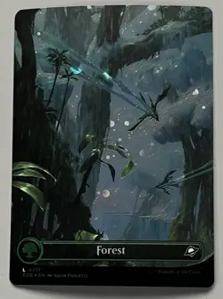 MTG Edge of Eternities Basic Land Forest COMMON GALAXY FOIL #0371 - Image 1