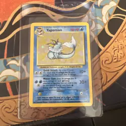 Pokemon Vaporeon 12/64 Jungle Holo No Set Symbol Error Rare Vintage Error Card - Image 1