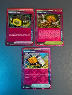 3 X Pokemon Ace Spec Card Lot Near Mint Maximum Belt Hyper Aroma Grand Tree - Image 1