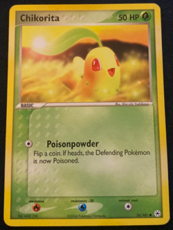 (NO BACK PHOTO) Pokemon TCG Chikorita EX Hidden Legends 55/101 Regular Common LP - Image 1