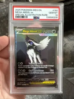 2025 POKEMON MEG EN-MEGA EVOLUTION #180 MEGA ABSOL EX PSA 10 - Image 1