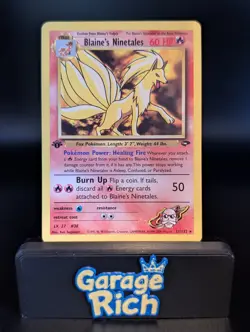 Blaine's Ninetales 1st Ed. 021/132 - MP - Gym Challenge Pokemon TCG WOTC Vintage - Image 1