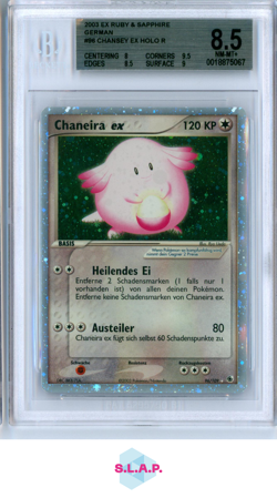 CHANEIRA EX POKEMON 96/109 2003 EX RUBIN SAPHIR HOLOFOIL DEUTSCH POP 5 BGS 8.5 - Image 1