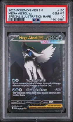 2025 POKEMON MEG EN-MEGA EVOLUTION #180 MEGA ABSOL EX PSA 10 - Image 2