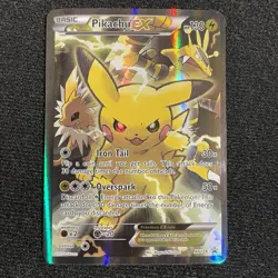 Pokemon TCG Pikachu EX XY124 Black Star Promo Card 2016 Red & Blue Collection NM - Image 2