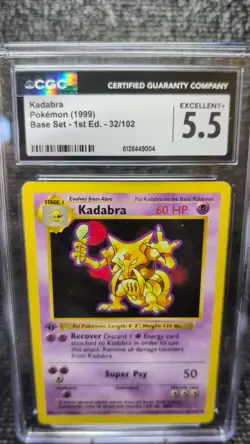 1st Edition Pokemon Kadabra #32/102 Base Set (Shadowless) Regular - Image 2
