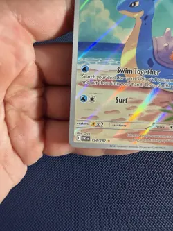 Pokemon TCG Misty's Lapras 194/182 Sv10 Full Art Holo Illustration Rare 110HP - Image 5