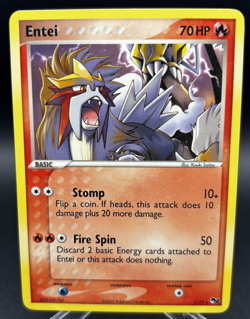 2005 Entei - 1/17 - Pokemon Pop Series 2 Non-Holo Rare Card Promo - Image 1