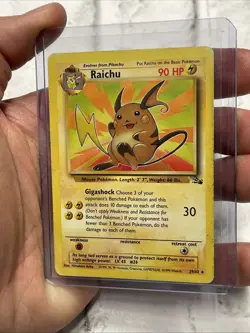 Raichu 29/62 Fossil Non Holo Rare Pokemon TCG Cards WOTC Vintage Nintendo MP+ - Image 2