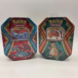 Pokemon TCG Dragonite & Salamence Dragons 2019 Tins X2 - Image 1