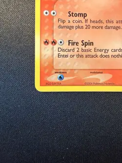 Entei 1/17 POP Series 2 Holo Rare Pokemon Card 2006 English LP/NM - Image 4