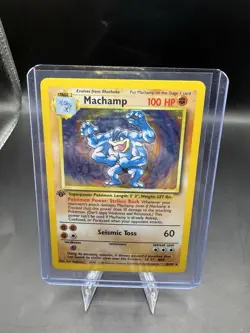 Pokemon TCG Machamp Holo Rare 1st Edition - Image 1