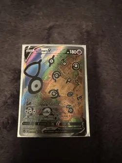 Pokemon Unown v TCG Alt Art 177/195 Silver Tempest English Edition NM Condition - Image 1