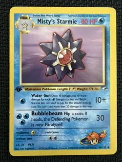 Misty's Starmie 2000 Pokemon Gym Heroes 1st Edition Uncommon #56/132 * NM - Image 1