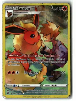 Flareon ⭐ TG01/TG30 Holo Brilliant Stars Trainer Gallery Pokemon MP/HP - Image 1