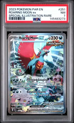 Roaring Moon EX 251/182 Special Illustration Rare Pokemon PSA 7 *273 - Image 1