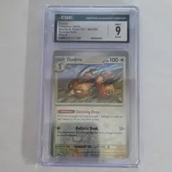 Pokemon Dodrio 085/165 Scarlet & Violet 151 Reverse Holo Rare CGC 9 Error Miscut - Image 1