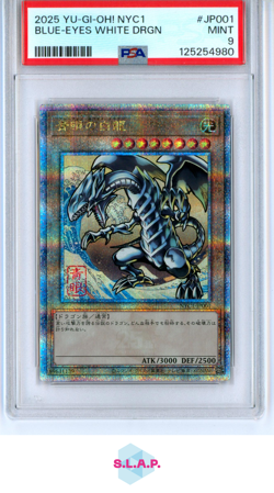 BLUE-EYES WHITE DRGN YU-GI-OH! JP NYC1 UKIYO-E STYLE LIMIT OCG 2025 JP001 PSA 9 - Image 1