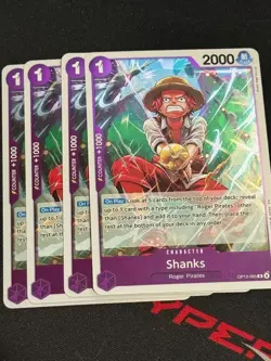One Piece - 4x OP13-065 Shanks - Rare - Image 1