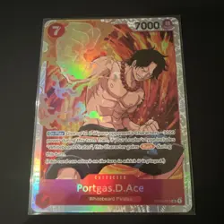 Bandai One Piece Portgas.D.Ace OP02-013 Super Rare Character Foil 7000 Power - Image 1