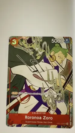 Roronoa Zoro OP01-025 Alternate Art (English Version 1st Anniversary) LP - Image 2
