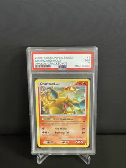 2009 Pokemon Platnium Charizard Holo 1/99 PSA 7 NM - Image 1