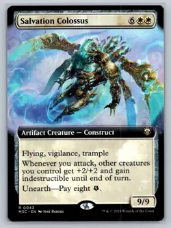 MTG Modern Horizons 3 Commander Extended Art 43 Salvation Colossus Rare Artifact - Image 1