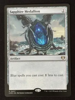 1x MTG Sapphire Medallion - Commander Masters (CMM) #407 - Magic the Gathering - Image 1