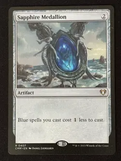1x MTG Sapphire Medallion - Commander Masters (CMM) #407 - Magic the Gathering - Image 3