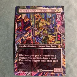 MTG Mikey & Leo, Chaos & Order Borderless, Tmnt 200 - Image 1
